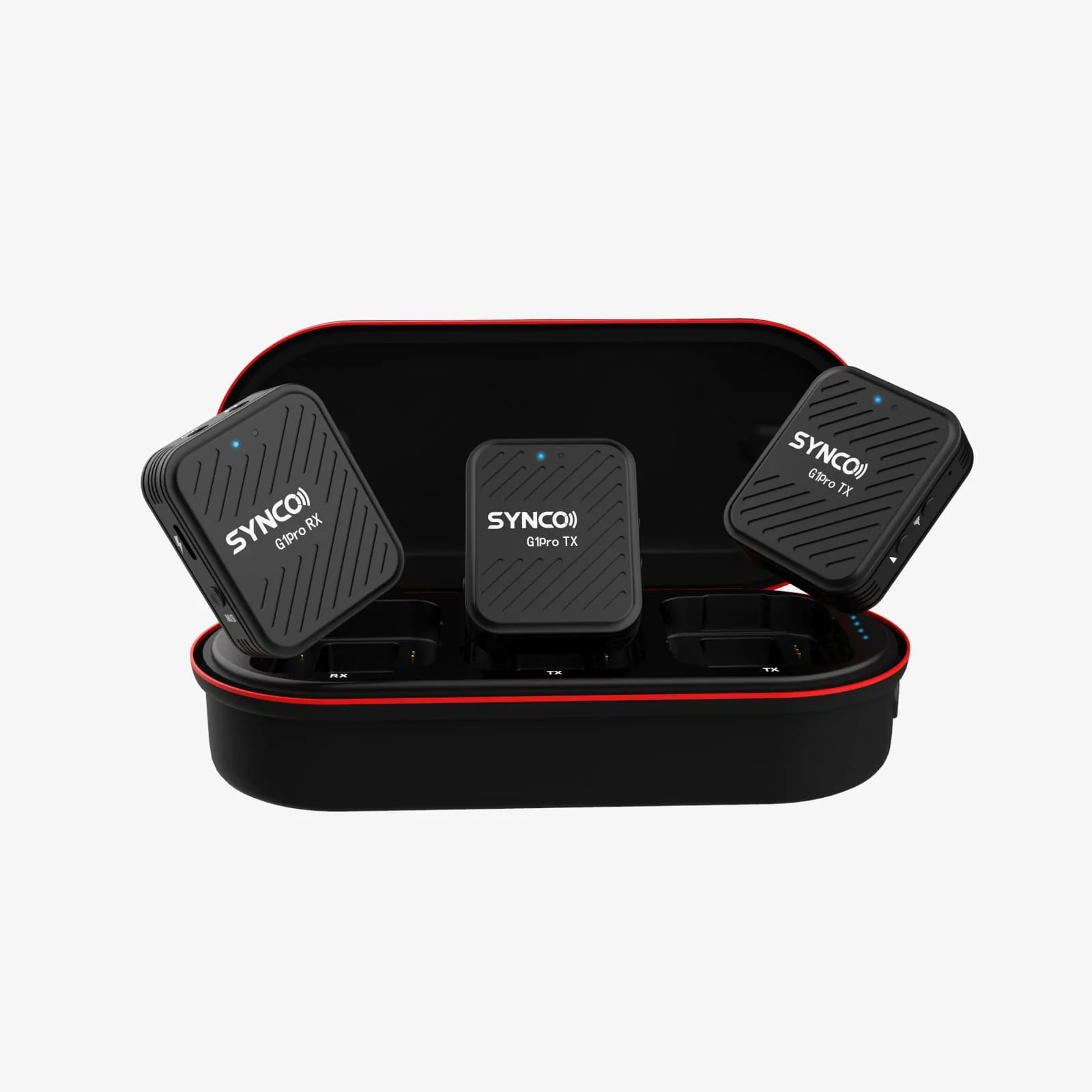 SYNCO G1 Pro Wireless Tie Clip Microphone with Charging Case, 24h Recording Total, Noise Reduction, 200m Transmission Range